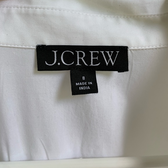 NWOT J Crew White Cotton Dress Size 8 - Picture 4 of 9
